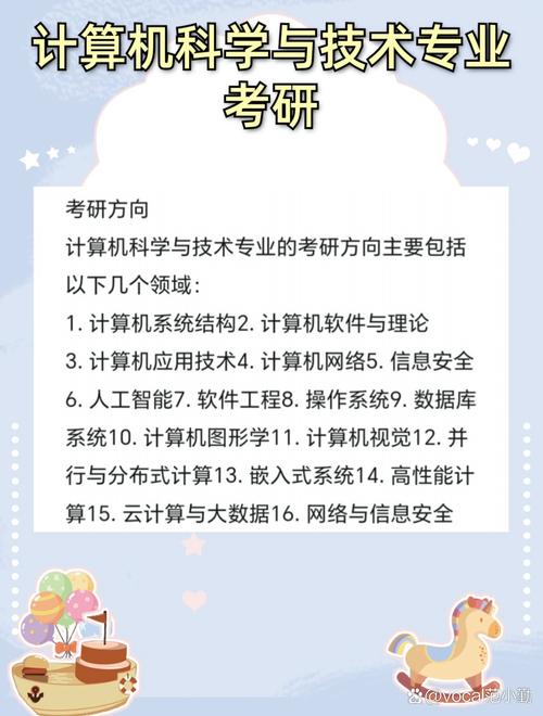 计算机科学与技术专业的考研方向非常丰富,包括但不限于以下领域